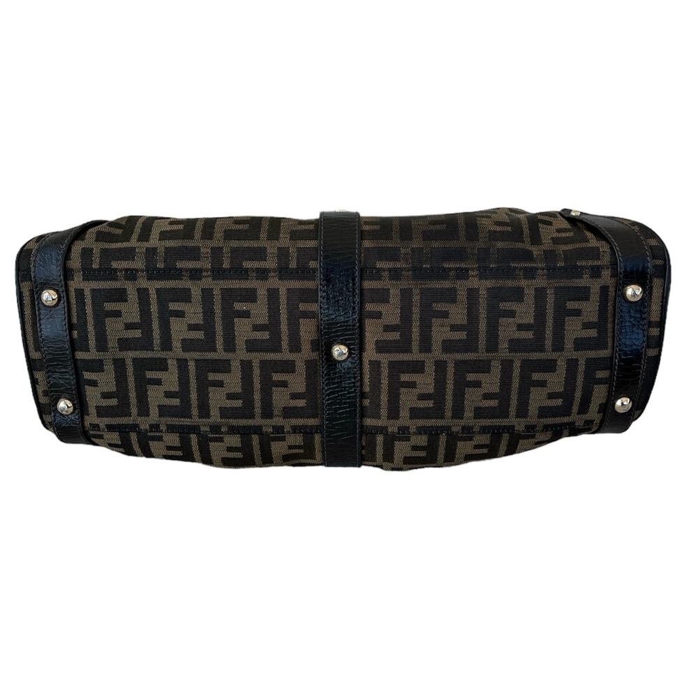 Authentic FENDI Medium Zucca Monogram Canvas Magic Bag in Brown Tobacco Color - Picture 5 of 11